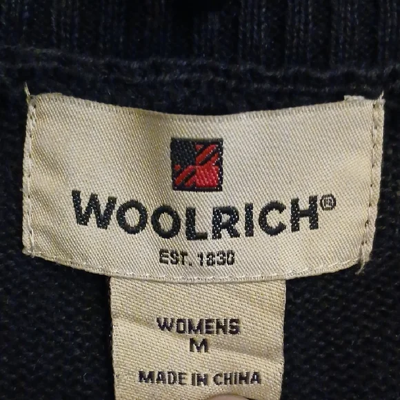 Woolrich Full-Zip Ribbed Knit Sweater - Black Acid Wash - Picture 2 of 7